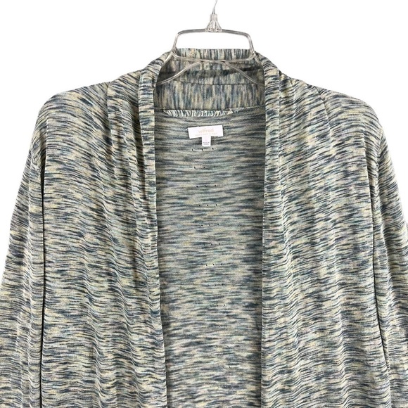Wilfred Flaubert Linen Blend Cardigan Sweater Small Open Front Space Dye - Picture 3 of 8